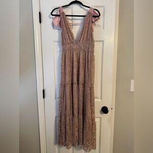 Lulus Pink Floral Maxi Dress